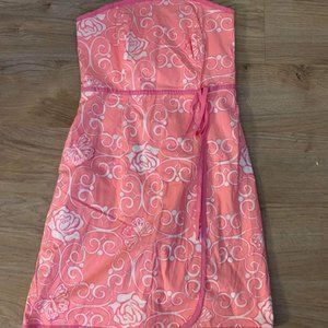 LILLY PULITZER Iron Maiden Pink Strapless Mini Dress